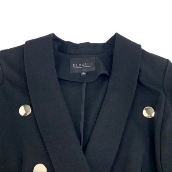 Eloquii Black Double Breasted Blazer - Picture 3 of 5
